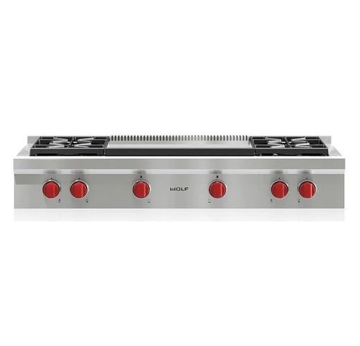 Wolf® 48" Liquid Propane Stainless Steel Rangetop-0
