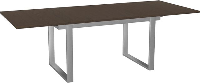 Amisco Customizable Burton 96" Rectangular Extendable Table with 1" White Oak Veneer Top and 1 Leaf-1