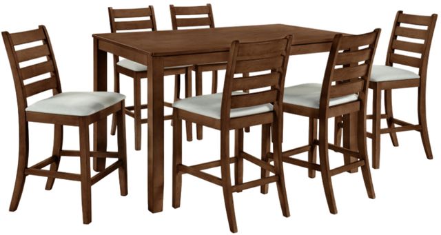 New Classic® Home Furnishings Pascal 7-Piece Wlanut Counter Dining Set-0