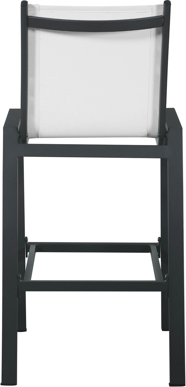 Meridian Furniture Nizuc 2-Piece White Outdoor Patio Mesh Barstool-3