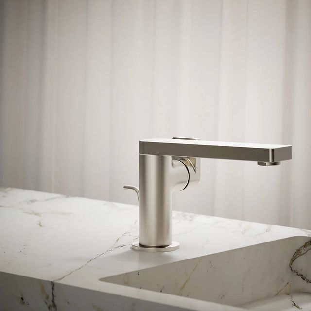 KOHLER® Composed® Vibrant Brushed Nickel Single-Handle Bathroom Sink Faucet with Lever Handle-3