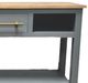Million Dollar Rustic Harbor Brown Sofa Table with Gray Base-2
