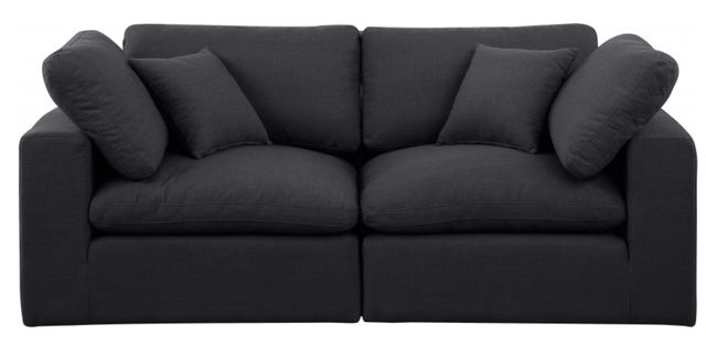 Meridian Furniture Comfy 2-Piece Black 80" Modular Loveseat-1