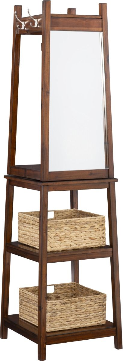 Powell® Jalen Cherry Rotating Coat Rack-4