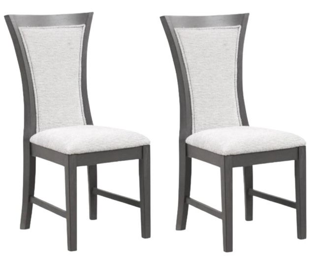 New Classic® Home Furnishings Flair 2-Piece Gray Dining Chair Set -0