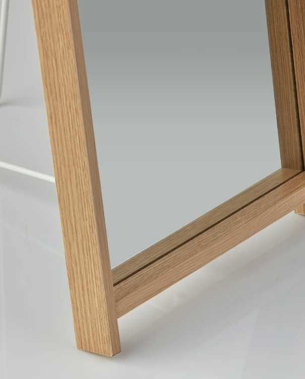 Adesso® Abigail Chrome/Natural Floor Mirror-2