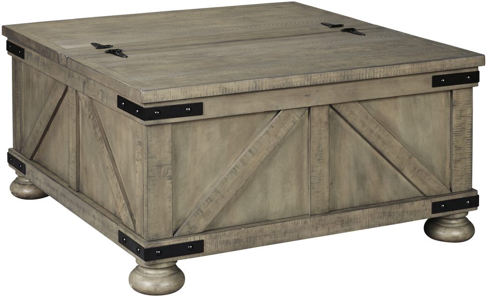 Signature Design by Ashley Aldwin Gray Coffee Table with Lift Top Storage The Furniture Connection Rolla ND