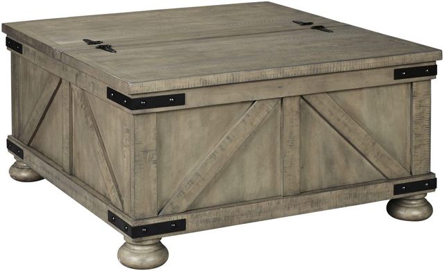 Signature Design by Ashley® Aldwin Gray Cocktail Table with Lift Top Storage