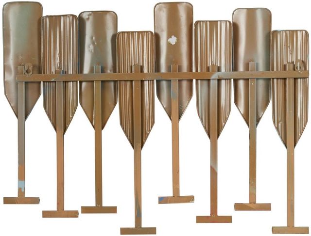 Deco Marche Multi Colored Paddle Distressed Oar Shaped 8-Hanger Wall Hook-2