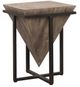 Uttermost® Bertrand Gray Wash Accent Table with Aged Black Base-0