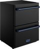 Thor Kitchen Gordon Ramsay Collection 3.4 Cu. Ft. Anti-Fingerprint Black Under the Counter Freezer Drawer with Blue Handle-2