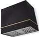 AGA Loge 36" Matte Black Wall Mounted Range Hood with Antique Brass Trim-0