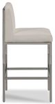Woodbridge Furniture Venice Brushed Nickel/Stainless Steel/White Bar Stool-2