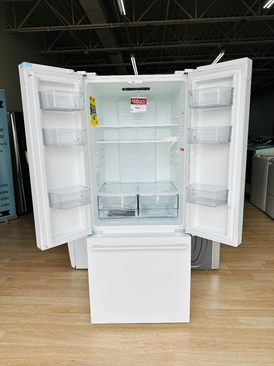 Galanz 16 Cu. Ft. White French Door Refrigerator | Budget