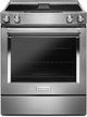 KitchenAid® 30" Stainless Steel Downdraft Slide-In Electric Range-0