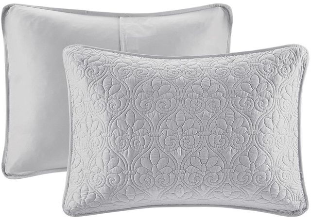 Olliix by Madison Park Grey Queen Quebec Reversible Bedspread Set-3