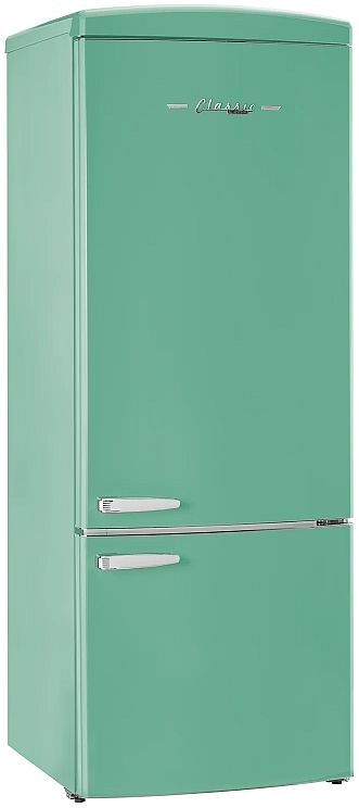 Unique Appliances Classic Retro 28" 17 Cu. Ft. Ocean Mist Turquoise Counter Depth Bottom Freezer Refrigerator-0