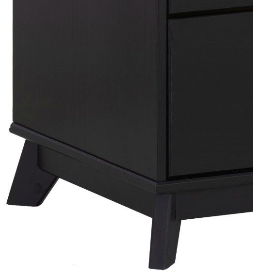 Powell® Portix Black 2-Drawer Nightstand-1