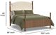 Flexsteel® Azalea Oatmeal/Walnut Queen Upholstered Panel Bed-2