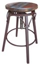 International Furniture Direct Antique Brown Adjustable Stool-0