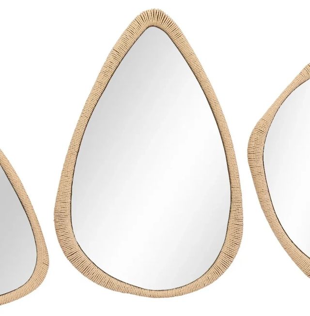 Crestview Collection Ashby 3-Piece Natural Wall Mirror Set-1