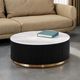 Furniture of America® Virden White Round Cocktail Table with Black/Gold Base-0