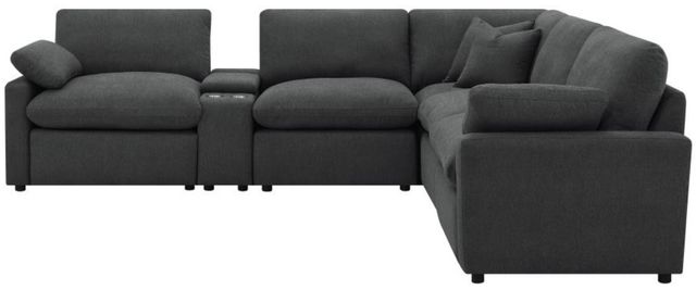 Coaster® Collins 6-Piece Dark Gray Modular Power Reclining Sectional-2