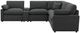 Coaster® Collins 6-Piece Dark Gray Modular Power Reclining Sectional-2