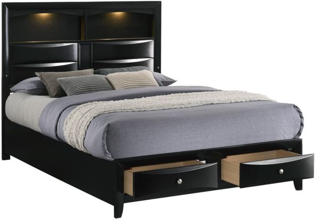 Crown Mark Fallon Black Bed-0