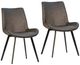 Dovetail Furniture Banon 2-Piece Antique Gray/Black Dining Chair Set-0