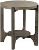 Hammary® Delray Gray Round End Table with Mocha Base-0