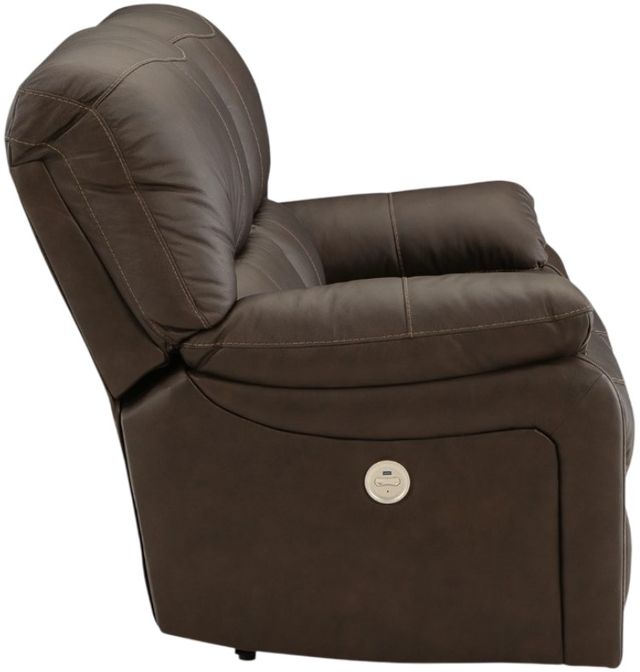 Signature Design by Ashley® Leesworth Dark Brown Power Reclining Loveseat-2