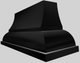 Vent-A-Hood® Designer Series 66" Black Wall Mounted Range Hood-4