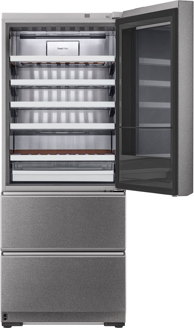 LG SIGNATURE 28" Textured Steel™ Wine Cooler-1