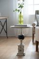 A & B Home Light Brown Side Table with Whitewash Pedestal -4