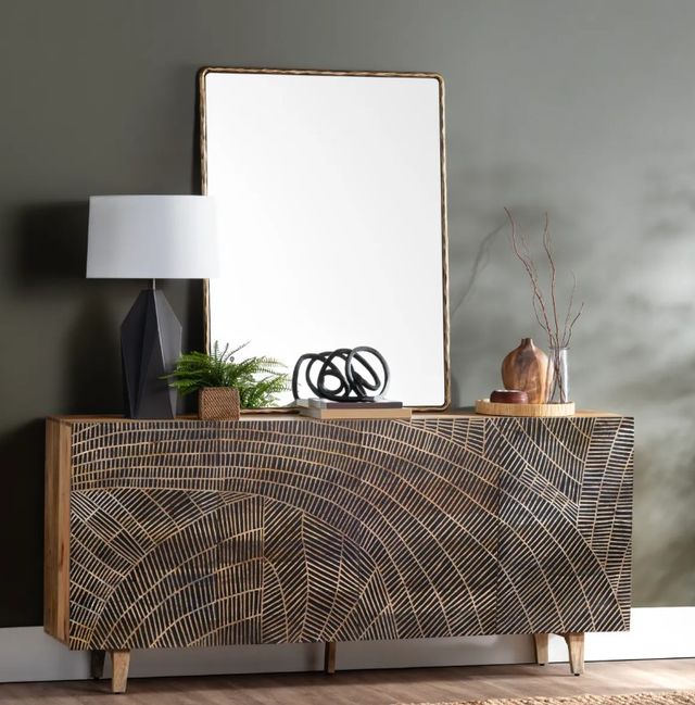 Crestview Collection Sully Gold Wall Mirror-1