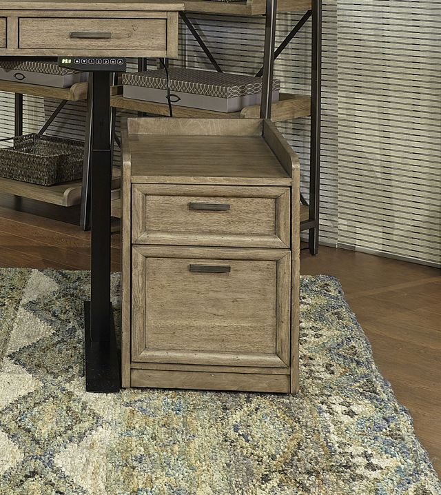 Aspenhome® Trellis Desert Brown Rolling File Cabinet-2