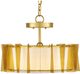 Currey & Company Berwick Contemporary Gold Leaf Semi-Flush Lighting-2