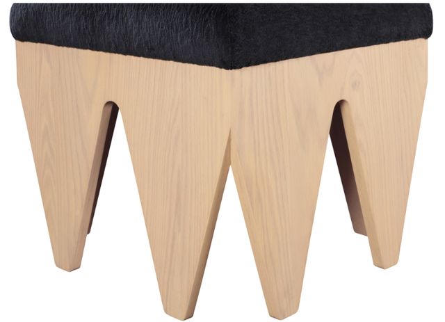 Meridian Furniture Altair Black/Natural Upholstered Bench-3