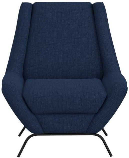 International Furniture Direct Tyne Navy Blue Accent Chair-2