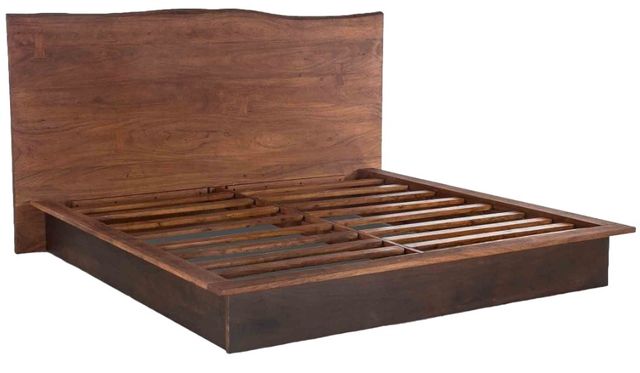 Home Trends & Design San Marino Java Brown/Raw Walnut King Panel Bed-0