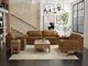 International Furniture Direct Samba Camel Brown Arm Chair-4