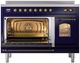 Ilve® Nostalgie II Series 48" Blue Pro Style Induction Range-2