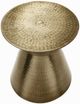 Monarch Specialties Inc. Gold Iron Hourglass Drum Table-1