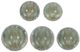 A & B Home 5-Piece Green Round Wall Decor Set-0