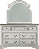 Liberty Furniture Magnolia Manor 5-Piece Antique White/Gray/Weathered Bark California King Sleigh Bedroom Set-5