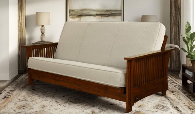 Kodiak Furniture Alexa Black Walnut/Monte Toro Shell Full Futon-1