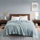 Olliix by Madison Park Egyptian Cotton Light Blue King Blanket-4