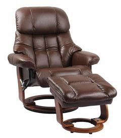 BenchMaster High Line Nicholas Chocolate Brown Chair and Ottoman Set