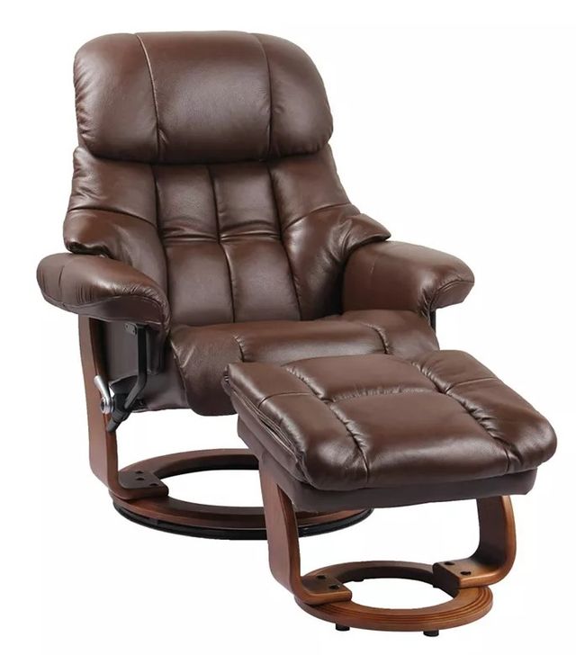 BenchMaster High Line Hana Chocolate Brown Chair and Ottoman Set